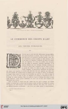 3: Le commerce des objets d'art et les ventes publiques, [3]