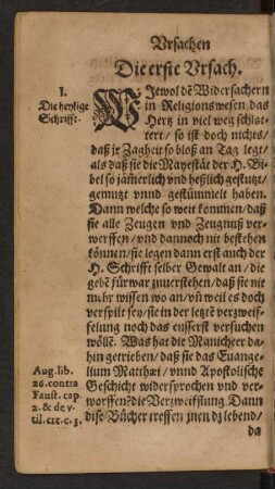 Die erste Ursach.