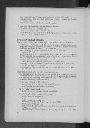 Studienberatungen