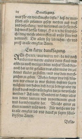 Ein kurtze dancksagung.