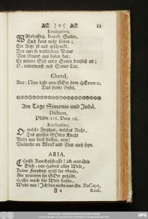 Am Tage Simonis und Judä. Dictum. Psalm 116. Vers 16.