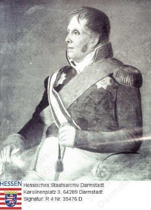 Solms-Laubach, Friedrich Graf zu (1769-1822) / Porträt, sitzend, Halbfigur