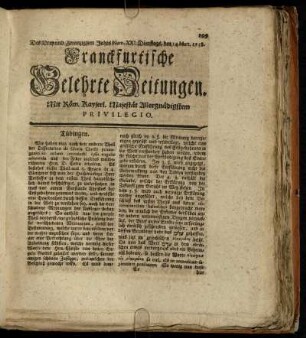 Num. XXI. Dienstags, den 14. Mart. 1758. - Num. XXX. Freytags, den 14. April. 1758.