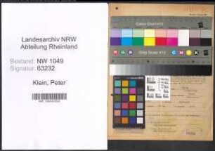 Entnazifizierung Peter Klein , geb. 24.08.1898 (Kaufmann)