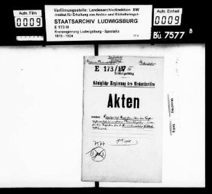 Ortspolizeiliche Vorschriften über den Kraftwagenverkehr in mehreren Oberamtsbezirken, insbesondere Vorschriften für die Gemeindemarkung Fellbach