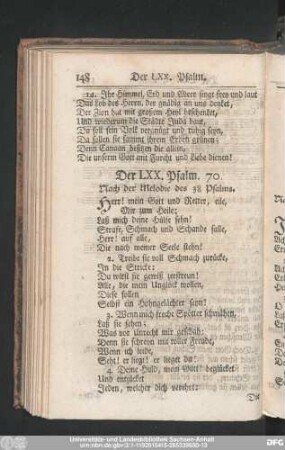 Der LXX. Psalm. 70.