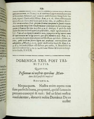 Dominica XXII. Post Trinitatis.