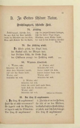 D. In Gottes schöner Natur