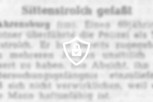 Sittenstrolch gefaßt
