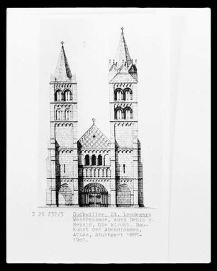Guebwiller: Grundriss Saint-Léger, Westfassade