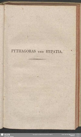 Pythagoras und Hypatia