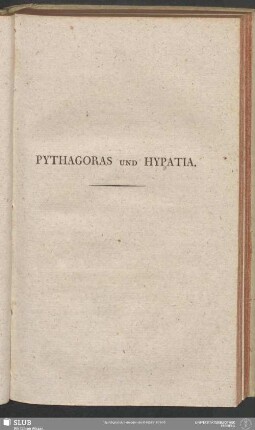 Pythagoras und Hypatia