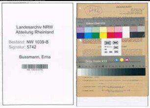 Entnazifizierung Erna Bussmann , geb. 19.09.1910 (Angestellte)