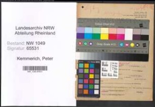 Entnazifizierung Peter Kemmerich , geb. 26.02.1894 (Rendant)
