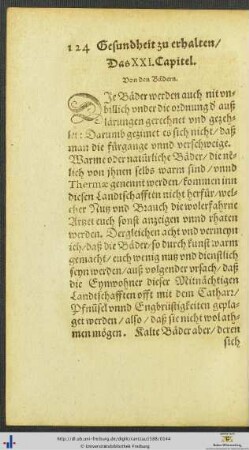 Das XXI. – XXX. Capitel