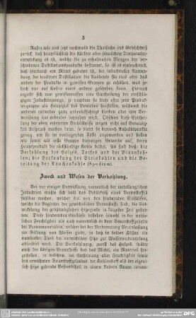 Zweck und Wesen der Verkohlung