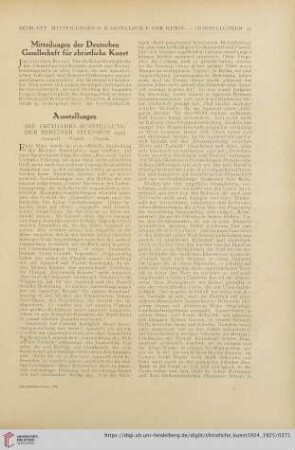 Mitteilungen der Deutschen Gesellschaft für christliche Kunst