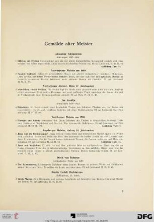Gemälde Alter Meister (Nr. 1-223)