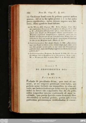 Caput V. De Providentia Dei.