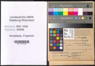 Entnazifizierung Friedrich Konietzka , geb. 07.05.1898 (Postbeamter)