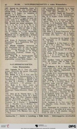 Naturwissenschaften – exakte Wissenschaften (Nr. 1113-1148)
