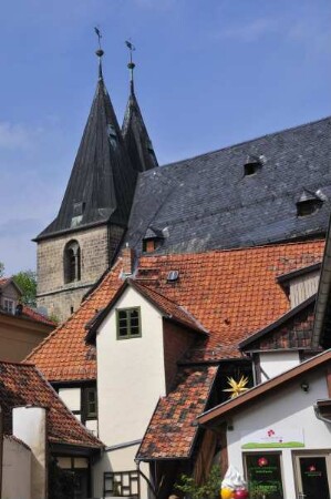 Quedlinburg - Blasiikirche : Wordgasse mit Blasiikirche, aufgenommen in Quedlinburg am 23. April 2014. Foto Uwe Gerig