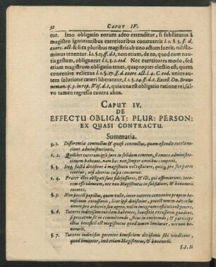 Caput IV. De Effectu Obligat: Plur: Person: Ex Quasi Contractu.