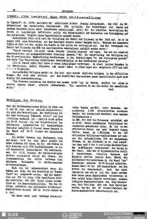 1966: CIA leistet dem KGB Hilfestellung