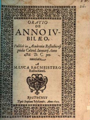 Oratio de anno iubilaeo