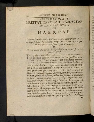 570-612, Spec. 566. De Haeresi