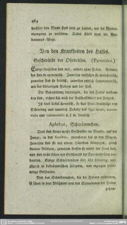 Von den Krankheiten des Halses