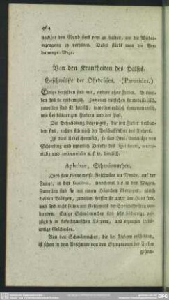 Von den Krankheiten des Halses