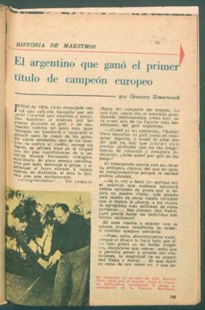El argentino que ganó el primer título de campeón europeo : Historia de maestros
