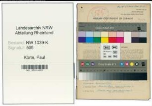 Entnazifizierung Paul Korte , geb. 16.08.1897 (Wachmann)