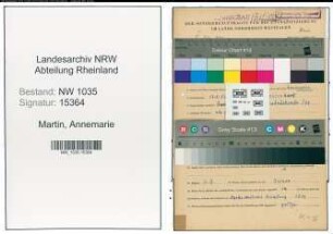 Entnazifizierung Annemarie Martin , geb. 17.08.1887 (Krankenpflegerin)