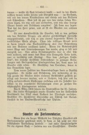 XXVII. Stoecker als Parlamentarier