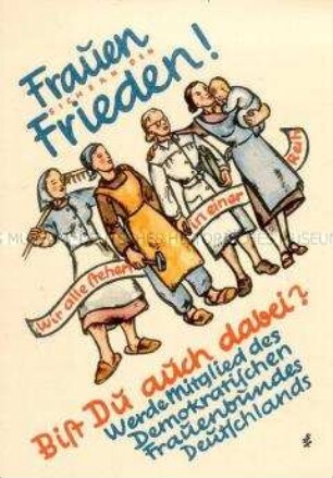 Mitgliederwerbung des "Demokratischen Frauenbundes"