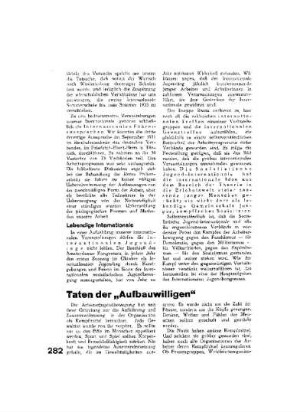 Taten der "Aufbauwilligen"