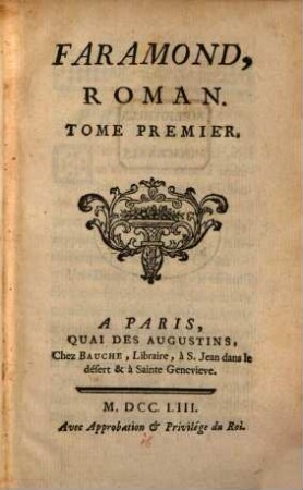 Faramond : Roman, 1
