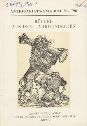 Nr. 790: Bücher aus drei Jahrhunderten