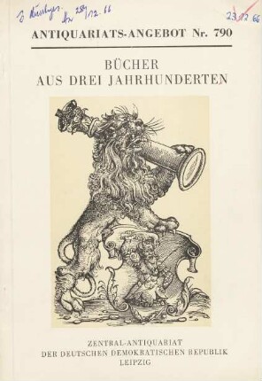 Nr. 790: Bücher aus drei Jahrhunderten