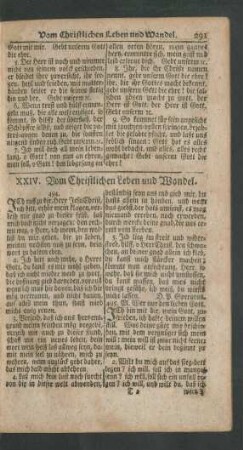 XXIV. Vom Christlichen Leben und Wandel