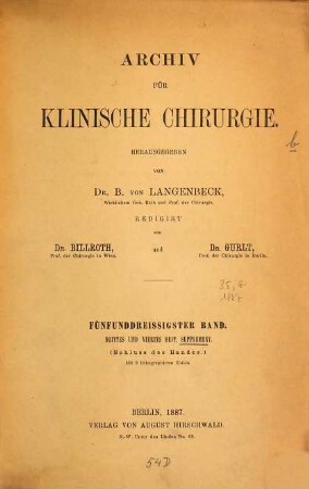 Archiv für klinische Chirurgie. 35. 1887, b