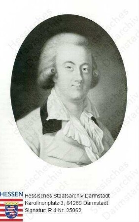 Ysenburg, Karl I. Fürst zu (1766-1820) / Porträt in Medaillon, Brustbild