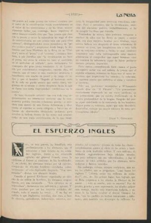 El esfuerzo inglés