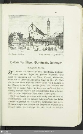 Holbein der Ältere, Burgkmair, Amberger