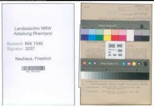 Entnazifizierung Friedrich Neuhaus , geb. 19.11.1891 (Baeckermeister)