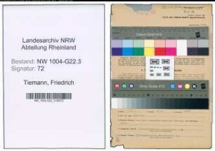 Entnazifizierung Friedrich Tiemann , geb. 28.07.1903 (Ingenieur)