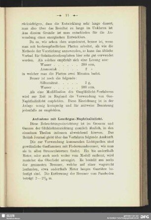 Aufnahme mit Leuchtgas-Naphtalinlicht