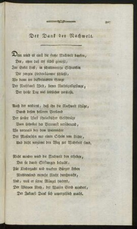 Der Dank der Nachwelt.